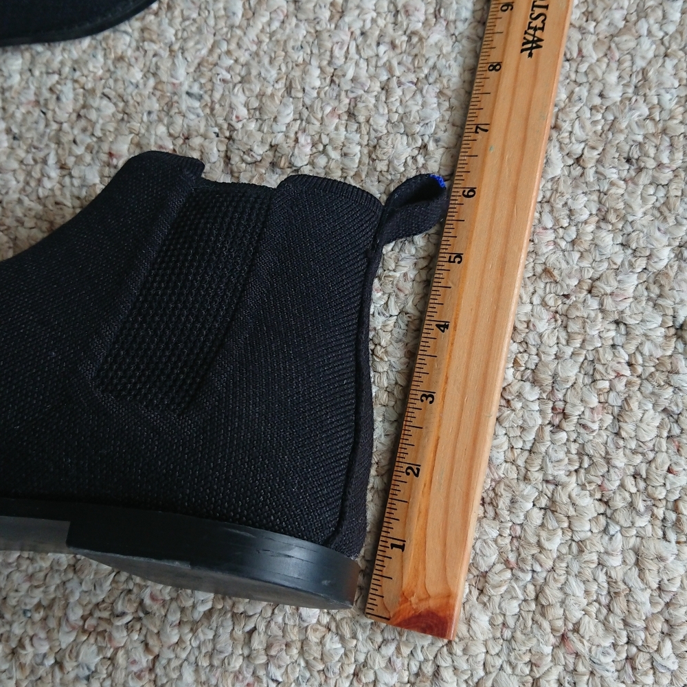 Rothy's black merino wool sustainable Washable Chelsea Ankle Boots Sz 9.5 - Picture 12 of 15